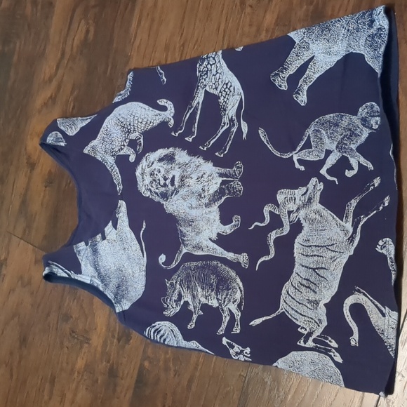 Vintage L'EAU VIVE Large tank top animals - Picture 2 of 8